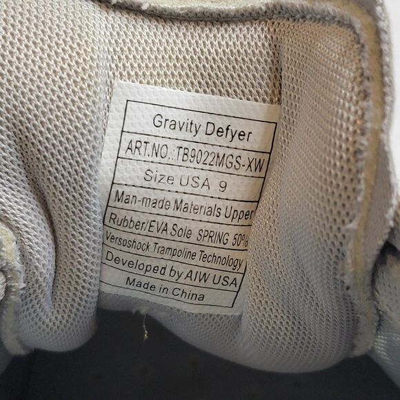 Gdefy Gravity Defyer Men's Size 9 Extra Wide Ion Gray Shoes US TB9022MGS-XW - Picture 11 of 12